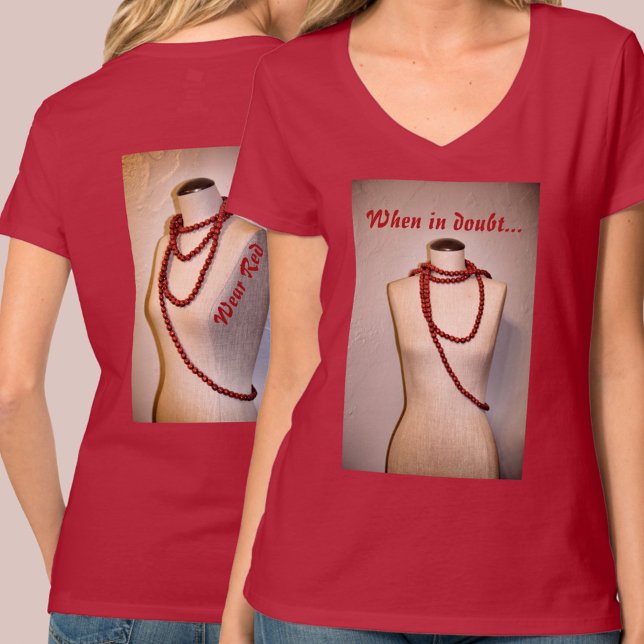 Red Beads on Mannequin T-Shirt (Creator Uploaded)