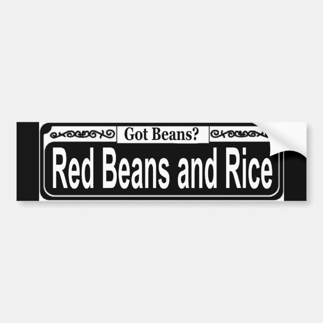 Red Beans and Rice, Got Beans, Street Sign Sticker (Front)