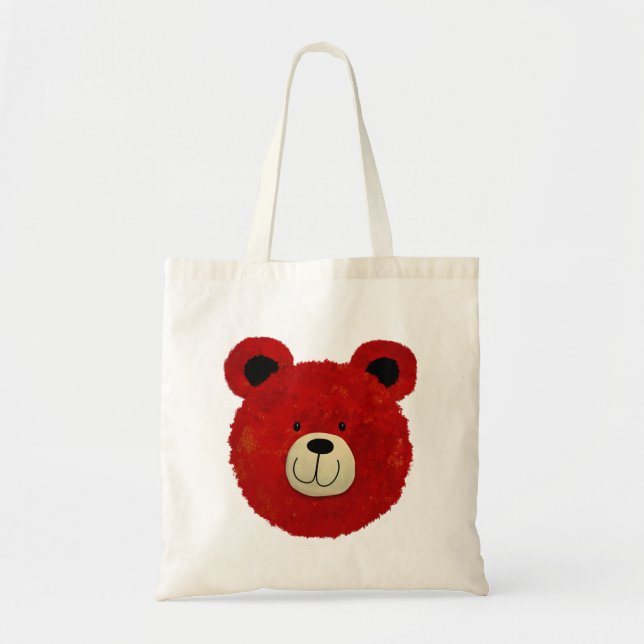 Red Bear Tote Bag (Front)