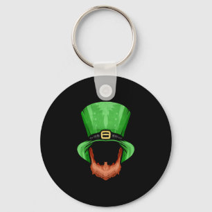Red Beard And Green Hat For St Patricks Day Key Ring