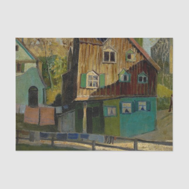 Red Bedding by Grant Wood Tissue Paper (Front)