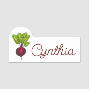 Red Beet Beetroot Root Vegetable Garden Veggies Name Tag