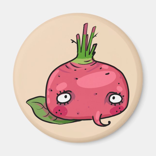 Red Beete beet Magnet (Front)