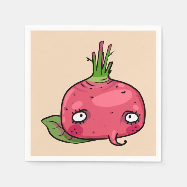 Red Beete beet Napkin (Front)
