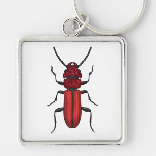 Red beetle key ring