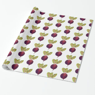 Red Beets Watercolor Wrapping Paper