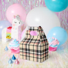 Red Beige Black White Squares Tartan Plaid Pattern