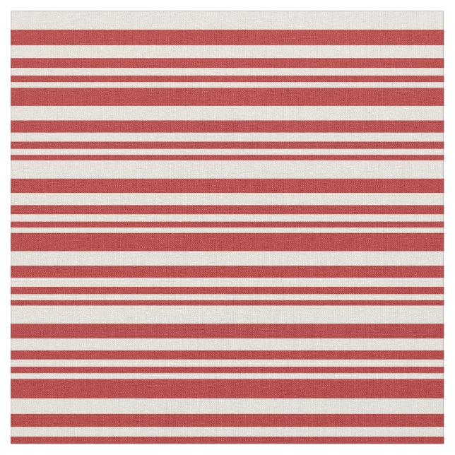 Red & Beige Coloured Lines Fabric (Close Up)