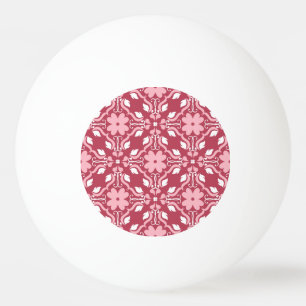 Red, beige floral, seamless wallpaper pattern. ping pong ball