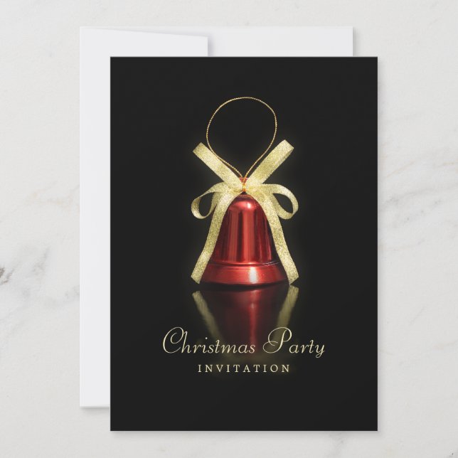 Red Bell Christmas Party invitation (Front)
