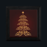 Red Bell Christmas Tree Gift Box<br><div class="desc">What better way to present that special gift than to put it in an original wooden gift box, that is a unique and practical gift in itself. Add that watch, jewellery, keys to the new car, whatever. A gift inside a gift- for an extra special surprise. Made of lacquered wood,...</div>
