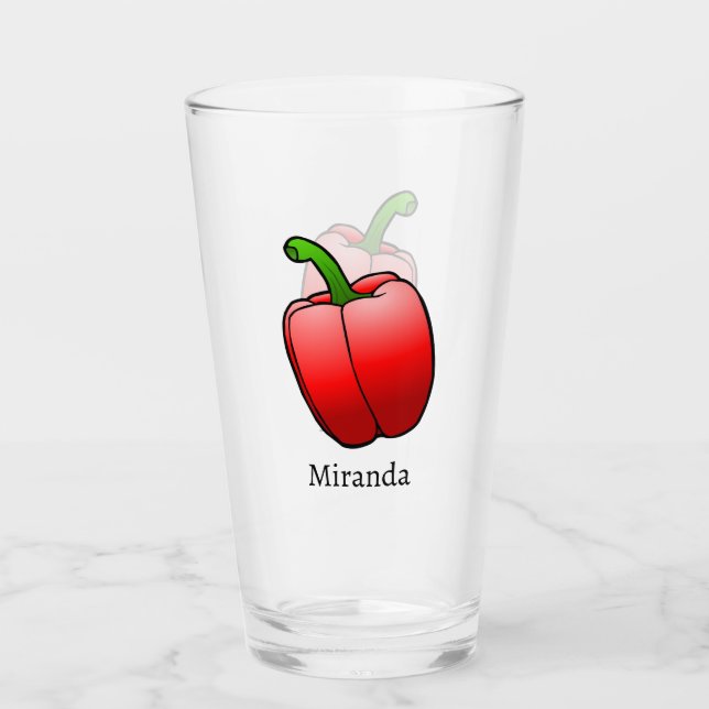 Red Bell Pepper Glass (Front)