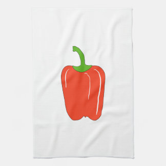 Red Bell Pepper. Whole. Tea Towel