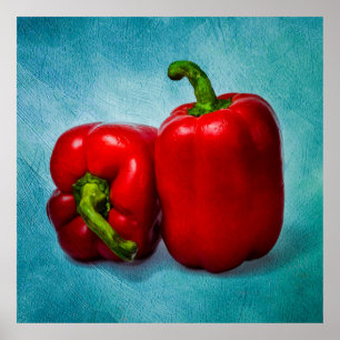 Red Bell Peppers Poster