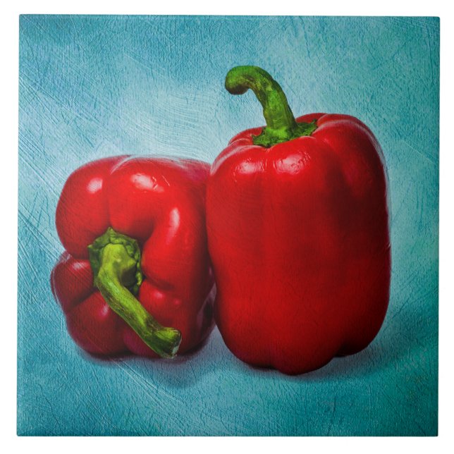 Red Bell Peppers Tile (Front)