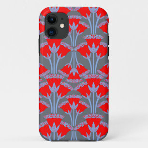 Red Bellflower iPhone 11 Case   One Owl Artist