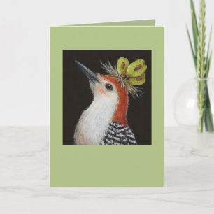 Red-bellied woodpecker card