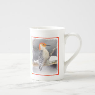 Red-Bellied Woodpecker Painting Original Bird Art Bone China Mug