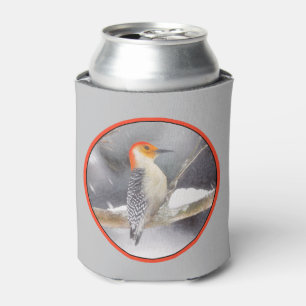 Red-Bellied Woodpecker Painting Original Bird Art Can Cooler