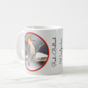 Red-Bellied Woodpecker Painting Original Bird Art Coffee Mug