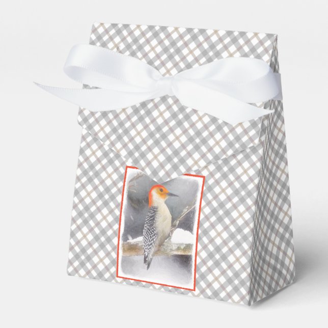 Red-Bellied Woodpecker Painting Original Bird Art Favour Box (Front Side)