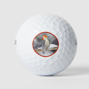 Red-Bellied Woodpecker Painting Original Bird Art Golf Balls