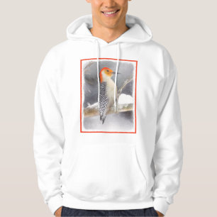 Red-Bellied Woodpecker Painting Original Bird Art Hoodie