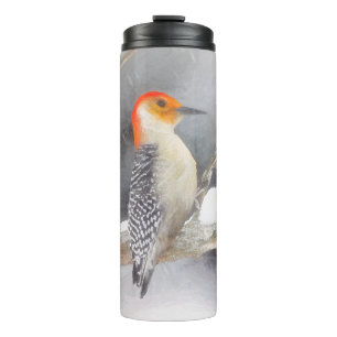 Red-Bellied Woodpecker Painting Original Bird Art Thermal Tumbler