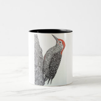 Red Bellied Woodpecker Two-Tone Coffee Mug