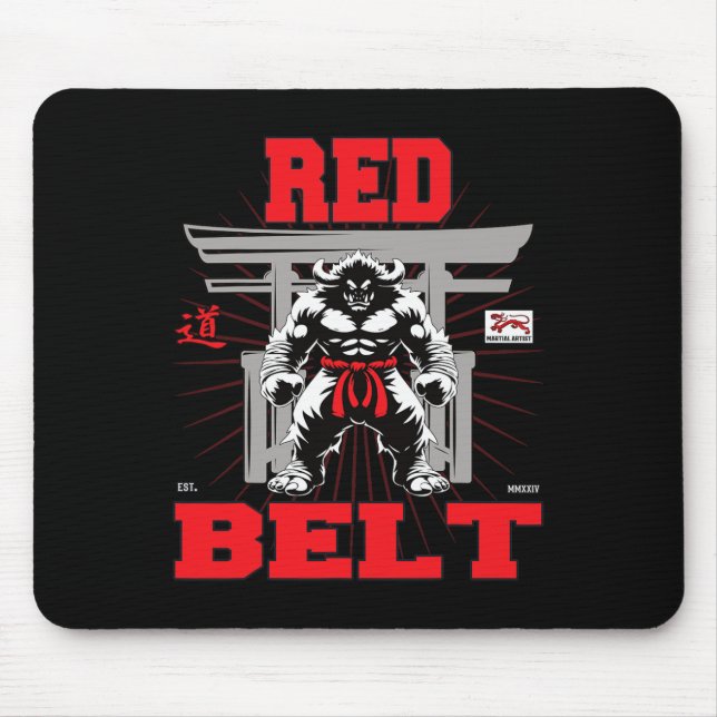 Red Belt Championship In Sight!  Mouse Mat (Front)