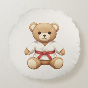 Red Belt Judo Bear – A Special Gift Symbolizing th Round Cushion