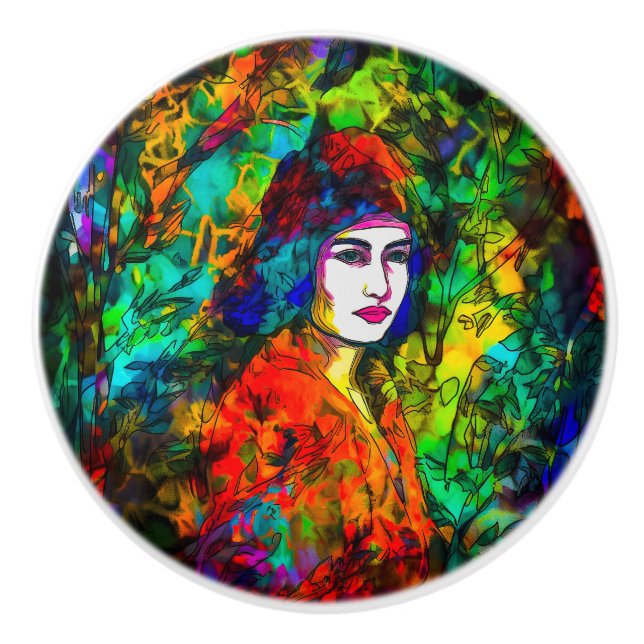 Red Beret Ceramic Knob (Front)