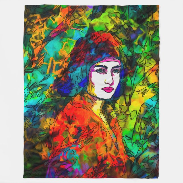 Red Beret Fleece Blanket (Front)