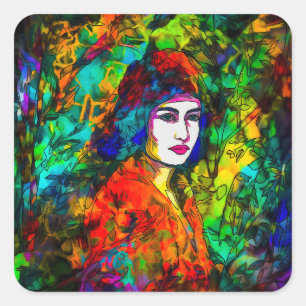 Red Beret Square Sticker