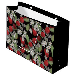 Red berries , cherry large gift bag