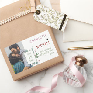 Red Berries & Eucalyptus Wedding Sticker