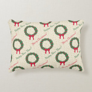 Red Berries Holly Merry Christmas Decorative Cushion