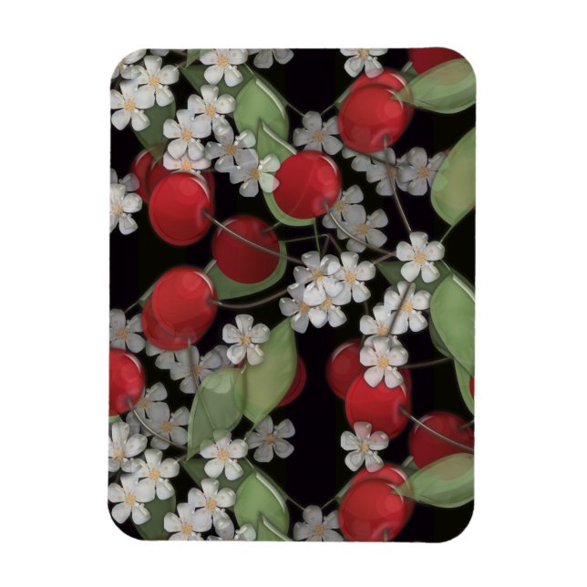 Red berries magnet (Vertical)