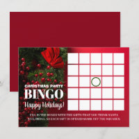 Red Berries & Mistletoe, Christmas Party Bingo