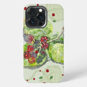 Red berries of blackberry iPhone 13 pro case