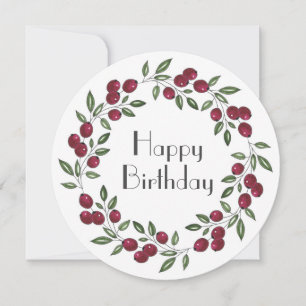 Red Berries Wreath Card