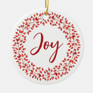 Red Berries Wreath Corporate Christmas Ornament