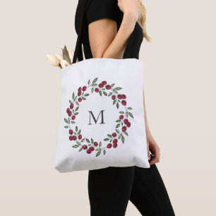 Red Berries Wreath Tote Bag