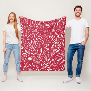 Red Berry Bliss Fleece Blanket