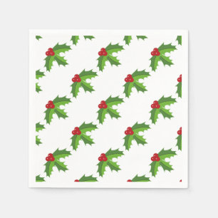 Red Berry Holly Napkin