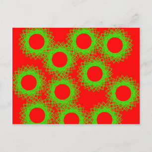 red berry lucky circle postcard