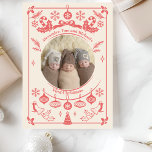Red Berry Triplets Baby First Christmas Holiday Card<br><div class="desc">Celebrate your little one's inaugural holiday season with our Baby's First Christmas Holiday Card. This heartwarming card is designed to mark the special occasion of your baby's first Christmas with charm and elegance. Perfect for sending holiday cheer to family and friends, this card captures the joy and wonder of your...</div>