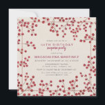 Red Berry Winter 50th Birthday Surprise Party Invitation<br><div class="desc">Rustic chic birthday party invitation features rustic red fire berries as a frame.  Modern and minimal typography adds to the contemporary aesthetic.</div>