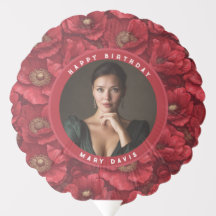 Red Bespoke Anemones Aesthetic Outdoor Birthday
