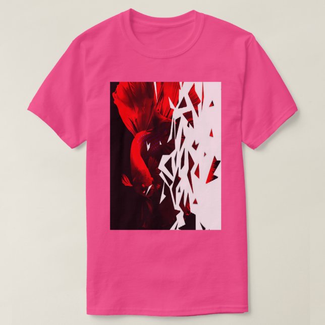 Red Betta Fish 1 T-Shirt (Design Front)